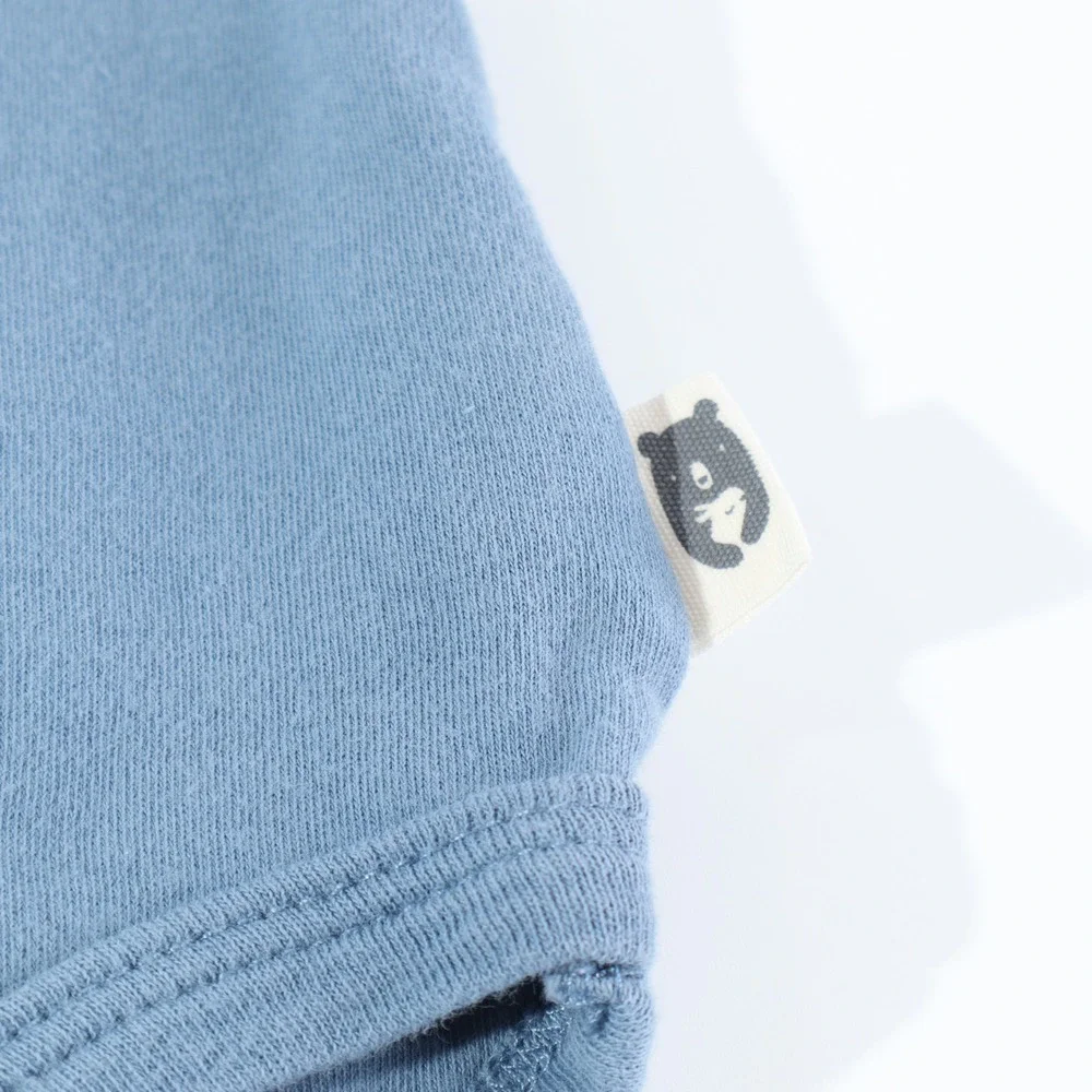 Rabbit + Bear Blue Human Kind Be Both Graphic Bodysuit 3-6M Short Sleeve